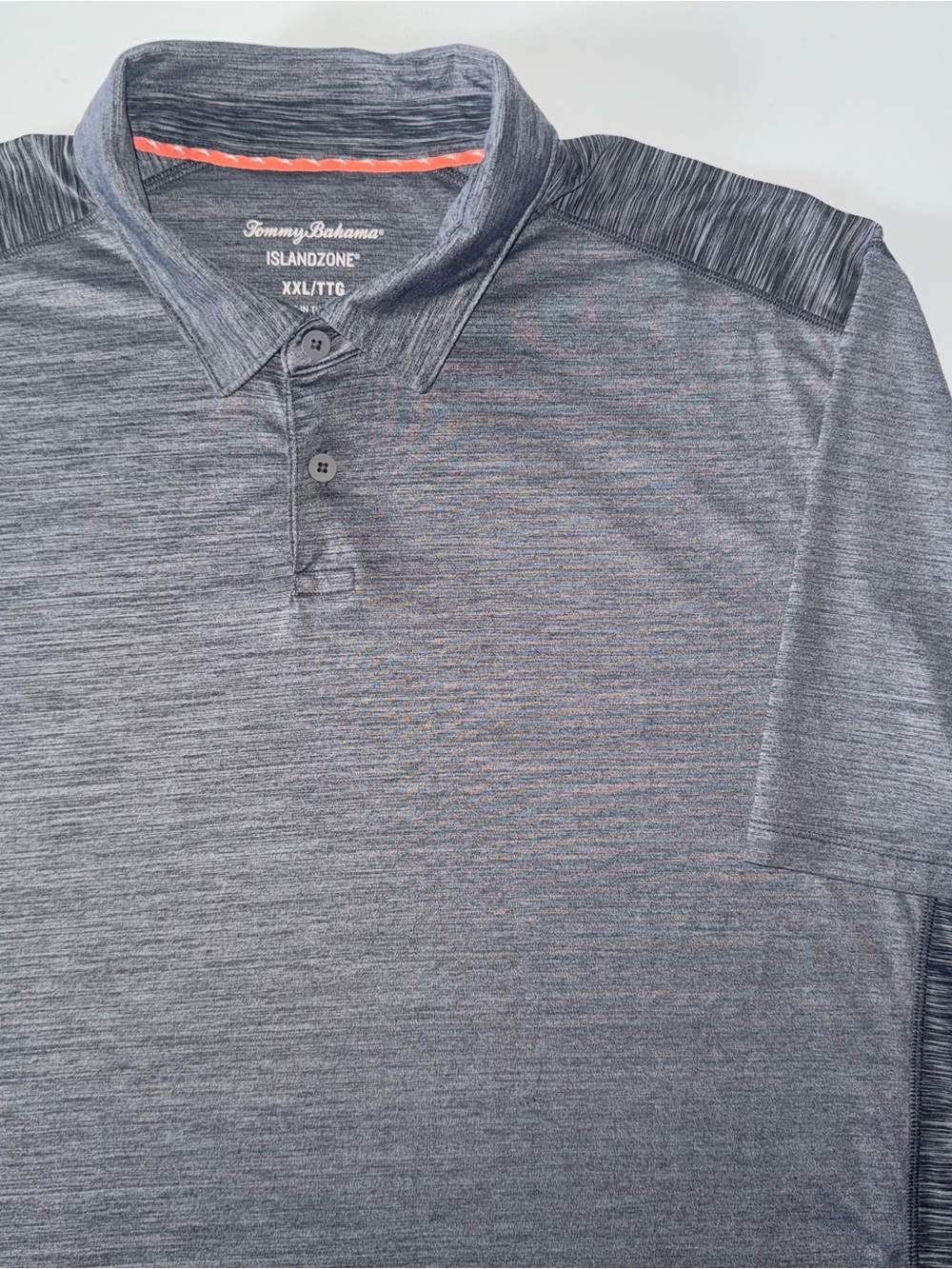 Tommy Bahama IslandZONE Polo Men's XXL Gray Space-Dye Performance Reflective